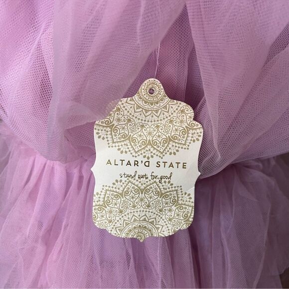 Altar’d State Giselle Tulle Tiered Dress – Soft Lilac – Size Small – NWT - Picture 8 of 11